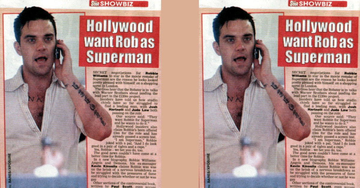 Robbie en Superman ?