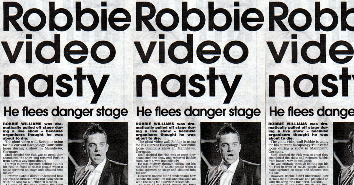 Article : Robbie Video Nasty