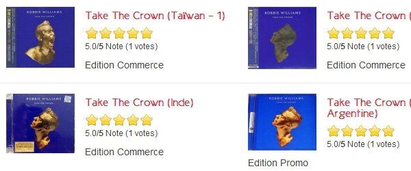 Discographie : Mise à Jour
