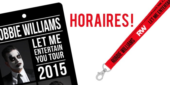 Les Horaires de la Tournée !!