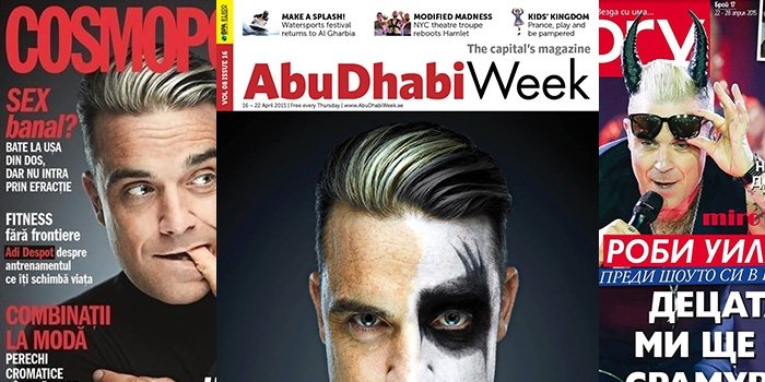Robbie fait la une des magazines en Europe !