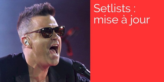 Setlists : mise à jour