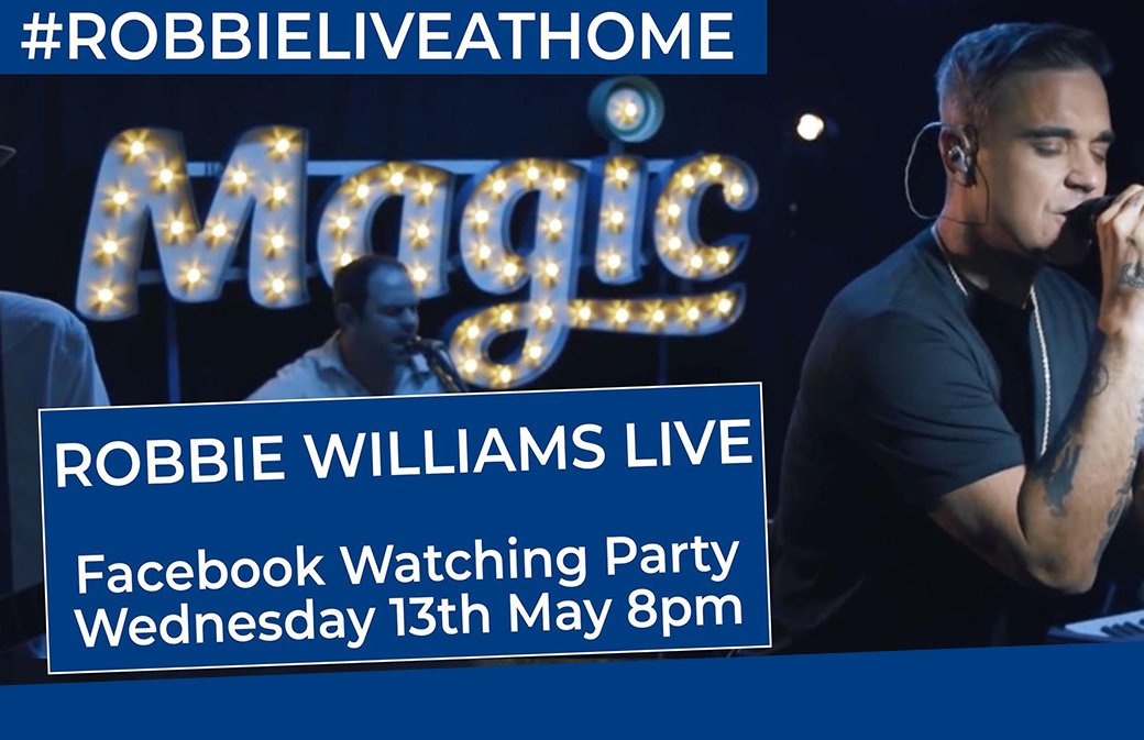 Robbie Live At Home : le 13 Mai à 21H !